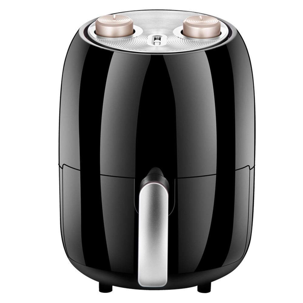 Air Fryer Intelligent Oil- free Air Fryer Household Automatic Large- capacity French Fries Replace Deep Fryer (Color : Black Size : 2L) (Black 2L)