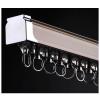 LTSRLL Curtain Rod Double Heavy Duty Curtain Track Set Ceiling Curtain Rail Hanging Sliding Panel Screen for Partition/Home/Bedroom/Shower Curtain (Color : Champagne Gold B, Size : 210cm/6.9ft) view 1