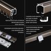 LTSRLL Curtain Rod Double Heavy Duty Curtain Track Set Ceiling Curtain Rail Hanging Sliding Panel Screen for Partition/Home/Bedroom/Shower Curtain (Color : Champagne Gold B, Size : 210cm/6.9ft) view 3