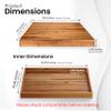 Stove Top Covers for Electric Stove 30x22 (Outer) / 28.9x20.8 (Inner) - Acacia Wood Noodle Board for Gas Stovetop - Stove Top Covers for Gas Burners - Sink Cover For Counter Space (Acacia color) view 2