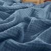 PHF 100% Cotton Muslin Blanket Twin XL Size 66"x90", 4-Layer Lightweight Gauze Throw, Breathable Cloud-Soft Minimalist Blanket for Bed, Couch, Camping & Baby, Denim Blue, Ideal Gift view 1