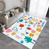 Cartoon Flowers and Fruits Area Rug, Cute Strawberry Orange Non Slip Kids Rugs, Noise Reduction Machine Washable Carpet for Indoor Living Room Bedroom Office Decor Mat - 2 ft x 4 ft view 3