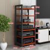 HOFSSI 6 Tier Furniture Media Stand DVD CD Player Stand Audio Rack Power Amplifier Equipment Cabinet Adjustable Open Storage RackFloorstanding Storage Shelves (Color : C) view 2