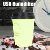 Coffee Cup Design Humidifier, 300ml USB Mini Humidifiers, Desktop Humidifier for Car Home Office and Personal Travel (Green) view 2
