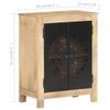 ROMHZKS Sideboard 23.6"x13.8"x29.5" Solid Mango Wood - Sideboard with Storage Cabinet, Shelves - for Dining Room or Living Room Dcor view 2