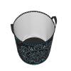 Blue Mandala Native Americans Ethnic Laundry Hamper with Durable Handle Waterproof Foldable Laundry Basket Round Dirty Clothes Storage Basket for Bathroom/Bedroom/College/Dorm view 3