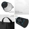 Blue Mandala Native Americans Ethnic Laundry Hamper with Durable Handle Waterproof Foldable Laundry Basket Round Dirty Clothes Storage Basket for Bathroom/Bedroom/College/Dorm view 4