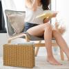 PRETYZOOM Rattan Storage Box with Handles 15 Inch Woven Basket Organizer for Desktop Home Office and Garage Storage Solutions view 4