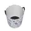 Blue Space Astronaut Galaxy Planet Laundry Basket Waterproof Collapsible Laundry Hamper with Durable Handle Circular Storage Bin Dirty Clothes Bag for Bathroom Bedroom College Dorm view 3
