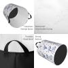 Blue Space Astronaut Galaxy Planet Laundry Basket Waterproof Collapsible Laundry Hamper with Durable Handle Circular Storage Bin Dirty Clothes Bag for Bathroom Bedroom College Dorm view 4