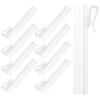 MAGICLULU 25pcs Adjustable Plastic Curtain Hooks Drapery Hanging Clips for Window Door Shower Curtains Home Curtain Accessories for Easy Installation view 1