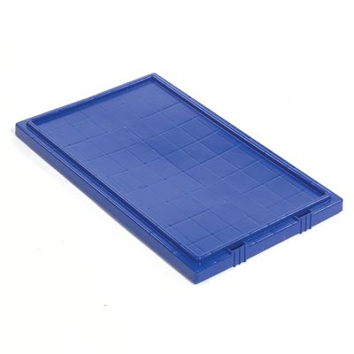 QUANTUM STORAGE SYSTEMS Lid for Stack And Nest Shipping Containers SNT200, Blue, Lot of 6