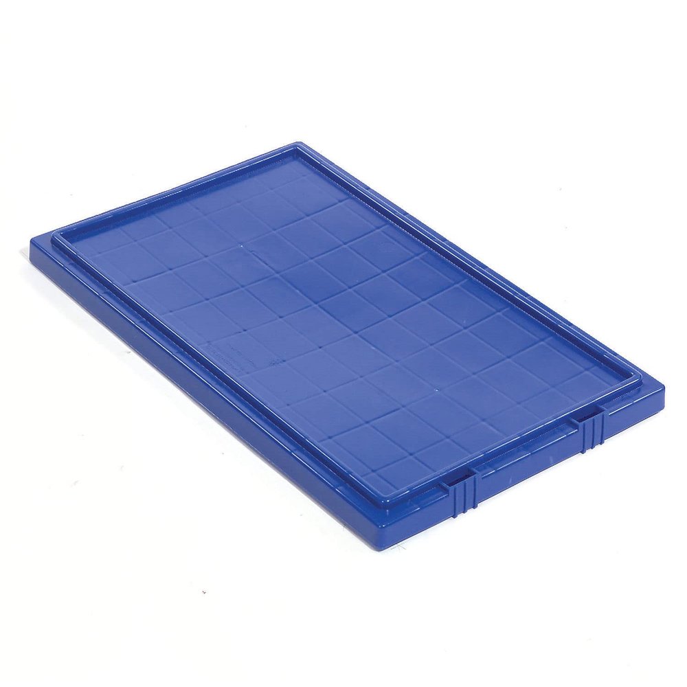 QUANTUM STORAGE SYSTEMS Lid for Stack And Nest Shipping Containers SNT200, Blue, Lot of 6