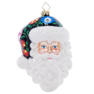 Christopher Radko Hand-Crafted European Glass Christmas Tree Decorative Ornament, Folklore St. Nick