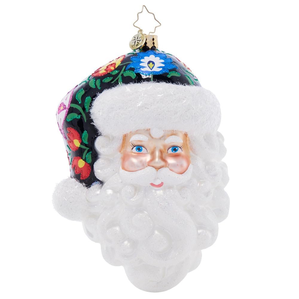 Christopher Radko Hand-Crafted European Glass Christmas Tree Decorative Ornament, Folklore St. Nick