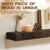 ABSWHLM 72x8x3 Fireplace Mantel - Solid Rustic Wood - Wall Mounted Floating Shelf with Invisible Heavy Duty Steel Bracket (Weathered Black) view 4