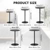Black Metal End Table Round Side Table Coffee TableModern Style Bedside Table Counter Bistro Pub Tables Height Bar Table Accent Table for Small Spaces (Size : 40x40x62cm) view 2