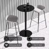 Black Metal End Table Round Side Table Coffee TableModern Style Bedside Table Counter Bistro Pub Tables Height Bar Table Accent Table for Small Spaces (Size : 40x40x62cm) view 4