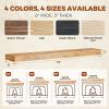 ABSWHLM 72x8x3 Fireplace Mantel - Handcrafted Hollow Rustic Solid Wood Wall Mounted Floating Shelf with Invisible Heavy Duty Wood Bracket (Natural Wood) view 2
