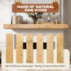 ABSWHLM 72x8x3 Fireplace Mantel - Handcrafted Hollow Rustic Solid Wood Wall Mounted Floating Shelf with Invisible Heavy Duty Wood Bracket (Natural Wood) view 4