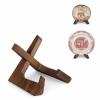ANBOXIT Bowl Stands for Display, 3.5 Inch Plate Holder, Wooden Easel Frame Holder, Display Stand for Large Deep Platters and Dishes, 3.5" H x 4.8" W x 4" D (For Bowls under 2.5" in Depth) view 1