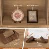 ANBOXIT Bowl Stands for Display, 3.5 Inch Plate Holder, Wooden Easel Frame Holder, Display Stand for Large Deep Platters and Dishes, 3.5" H x 4.8" W x 4" D (For Bowls under 2.5" in Depth) view 3