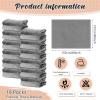 18 Pieces Throw Blankets Bulk 50 x 60 Inch Soft Warm Lightweight Fleece Flannel Blankets Bulk for Homeless Cold Weather Wedding Guests Gifts Home Couch Sofa Bed(Dark Gray) view 2
