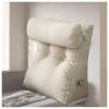 AKYLDI Sit up Pillow for Bed, Reading Pillow for Bed Adult Removable Neck Pillow/Washable Cover, Tv Pillows for Sitting in Bed for Reading Gaming,Beige view 1