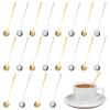 20 Pcs 6.8 Inches Coffee Spoons, Espresso Spoons, Stainless Steel Stirring Spoons with Long Handle, Cute Coffee Bar Accessories, Mini Gold Spoons for Dessert Tea Ice Cream Sugar Cake Cocktail Coffee view 1