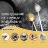 20 Pcs 6.8 Inches Coffee Spoons, Espresso Spoons, Stainless Steel Stirring Spoons with Long Handle, Cute Coffee Bar Accessories, Mini Gold Spoons for Dessert Tea Ice Cream Sugar Cake Cocktail Coffee view 3