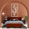 Kewhush Metal Om Decor, Om Sign Metal Wall Decor, Sanskrit Yoga Symbol Decor, Aum Symbol, Om Wall Art, Metal Wall Art, Yoga Studio Decor, Zen Wall Hangings (30"x16" | 76x39.5 cm, White) view 1