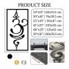 Kewhush Metal Om Decor, Om Sign Metal Wall Decor, Sanskrit Yoga Symbol Decor, Aum Symbol, Om Wall Art, Metal Wall Art, Yoga Studio Decor, Zen Wall Hangings (30"x16" | 76x39.5 cm, White) view 3
