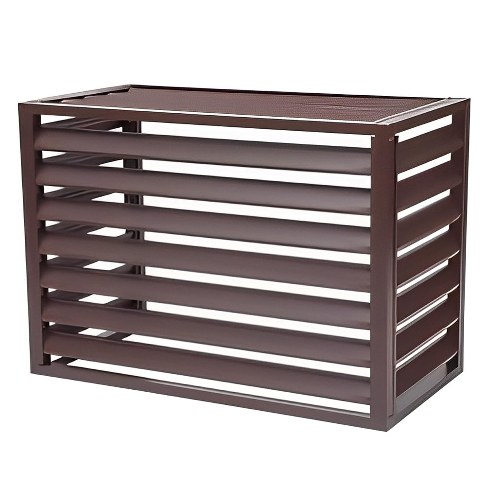 QUDEX Air Conditioner Privacy Fence,Air Conditioner Fence,Aluminum Air Conditioner Covers, for Protection Outside to Hide Air Conditioner. 39.3in(100cm) X19.6in(50cm) X27.5in(70cm) STYLE2