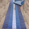 Custom Length Special Size Non-Slip Carpet Runner Rug for Long Narrow Hallways, Prevent Slippery Cold Floors, Blue Multi, 25 '' X 19 ' view 1