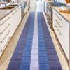 Custom Length Special Size Non-Slip Carpet Runner Rug for Long Narrow Hallways, Prevent Slippery Cold Floors, Blue Multi, 25 '' X 19 ' view 3