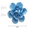 AMERRY Ceramic Flower Wall Art, Artificial 3D Flower Wall Art, Handmade 3D Wall Art Hanging Sculpture, Porcelain Flower Wall Decoration for Home Office Decor (Blue,Camellia,3.54") view 2