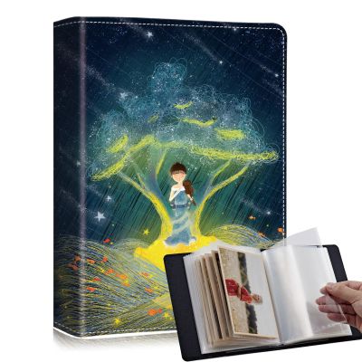 Small Photo Album 4x6 60 Pockets 240 Photos with Strong Elastic Band HD Cover for Baby Photo Albums 4x6 Pictures Wedding Photo Album 4x6 Family Photo Album 4x6 (Glowing Tree Red Koi Star, 4  6)
