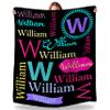 Artsadd Personalized Baby Blanket with Name for Kids Boys Girls, Custom Baby Throw Blanket with Name for Infant Newborn Toddler Super Soft Fleece Blanket Birthday Gift view 1