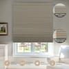 Boolegon 1.5" Jacquard Patten Cordless Cellular Shades for Windows Blackout Fabric Thermal Insulated, Noise Reduction, Room Darkening Honeycomb Blinds for Home, Light Brown, 56.5" W x 56" H view 4
