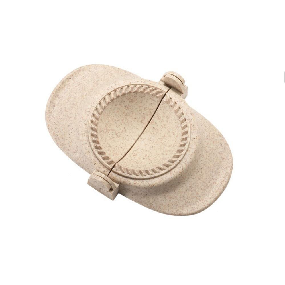 1PCS Portable Dumpling Mould,Foldable Dumpling Mould Manual Ravioli Mould Pastry Pie Maker for Kitchen(M,Beige)