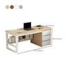 NIUYAO Small Computer Desk with 3-Drawers Modern Writing Table Storage Shelves Work Desk PC Table Home Office Corner Study Desk Without Chair (White, 47" L x 20" W x 29" H) view 2