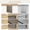 Boolegon 1.5" Jacquard Patten Cordless Cellular Shades for Windows Blackout Fabric Thermal Insulated, Noise Reduction, Room Darkening Honeycomb Blinds for Home, Light Brown, 33.5" W x 39" H view 3