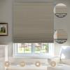 Boolegon 1.5" Jacquard Patten Cordless Cellular Shades for Windows Blackout Fabric Thermal Insulated, Noise Reduction, Room Darkening Honeycomb Blinds for Home, Light Brown, 33.5" W x 39" H view 4