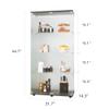 Maxtude Glass Display Cabinet with 2 Doors, 4 Shelves Glass Curio Cabinet, Floor Standing Bookshelf File Cabinets for Home Office Quick-Install view 2