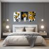 ZXHYWYM Elegant Rose Canvas Wall Art 3 Pieces Yellow Rose Flower Painting Prints Black and White Romantic Rustic Floral Picture Couples Bedroom Decor Framed(Yellow, (16.00" x 24.00" x 3PCS)) view 3