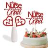 8Pcs Nurse Grad Centerpiece Sticks, Nursing Grad Sticks Decorations, 2025 Medical Nursing School Class of 2025 Grad Doctor Graduation Party Decor Supplies Red Glitter view 1
