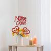 8Pcs Nurse Grad Centerpiece Sticks, Nursing Grad Sticks Decorations, 2025 Medical Nursing School Class of 2025 Grad Doctor Graduation Party Decor Supplies Red Glitter view 4