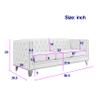 2 Piece Chesterfield Sofa Set for 6, 3 Seater + 3 Seater Sofa Set, Double Sofa Couch Set, Velvet Tufted Couch Set with Square Arm, Metal Legs for Living Room (Beige) view 2