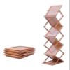 ZAQYCM Fold Up Magazine Rack Bamboo, Commercial Lightweight Literature Catalog Holder for Living Room Office Hotel Restaurant Trade Show Exhibition and Beauty Salon view 1