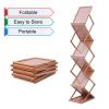 ZAQYCM Fold Up Magazine Rack Bamboo, Commercial Lightweight Literature Catalog Holder for Living Room Office Hotel Restaurant Trade Show Exhibition and Beauty Salon view 3